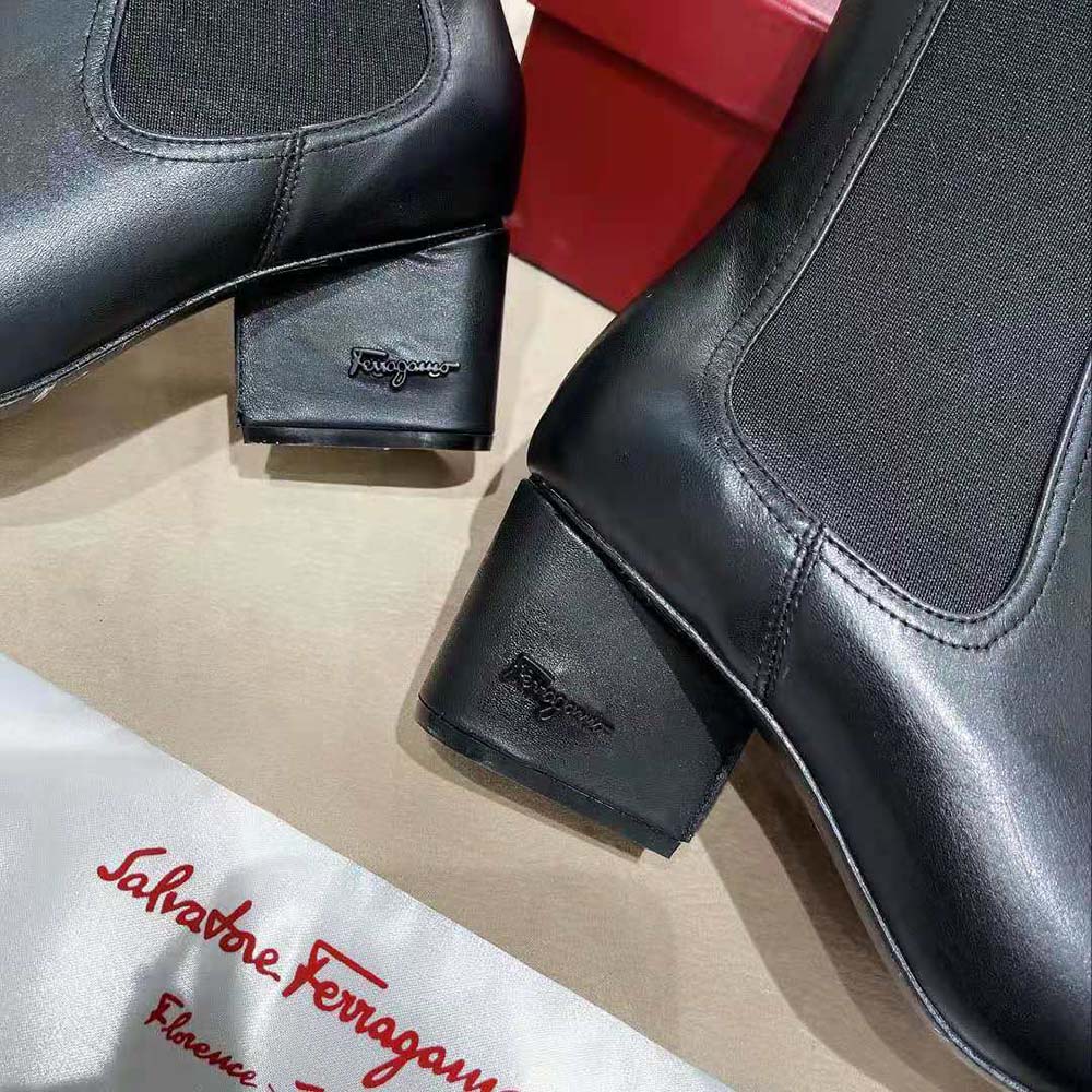 Salvatore Ferragamo Women Chelsea Boot in 55mm Heel-Black - image 10