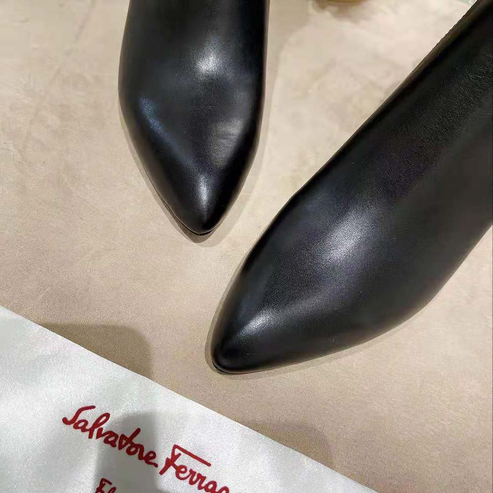Salvatore Ferragamo Women Chelsea Boot in 55mm Heel-Black - image 9