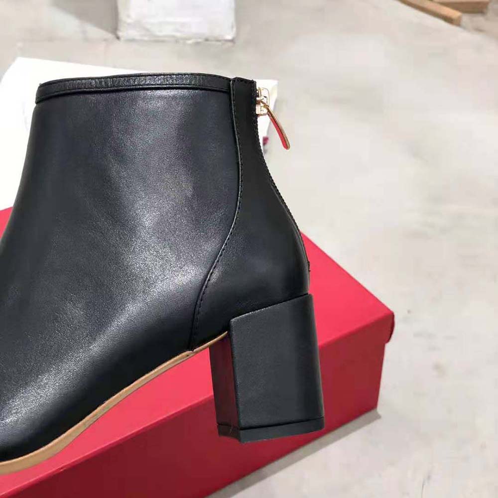 Salvatore Ferragamo Women Vara Chain Bootie in 70mm Heel-Black - image 9