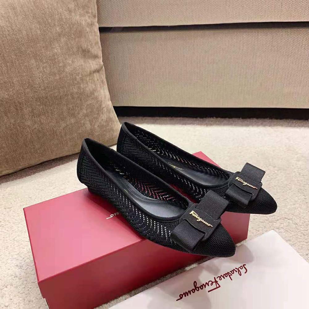 Salvatore Ferragamo Women Viva Responsible Ballet Flat-Black - image 5
