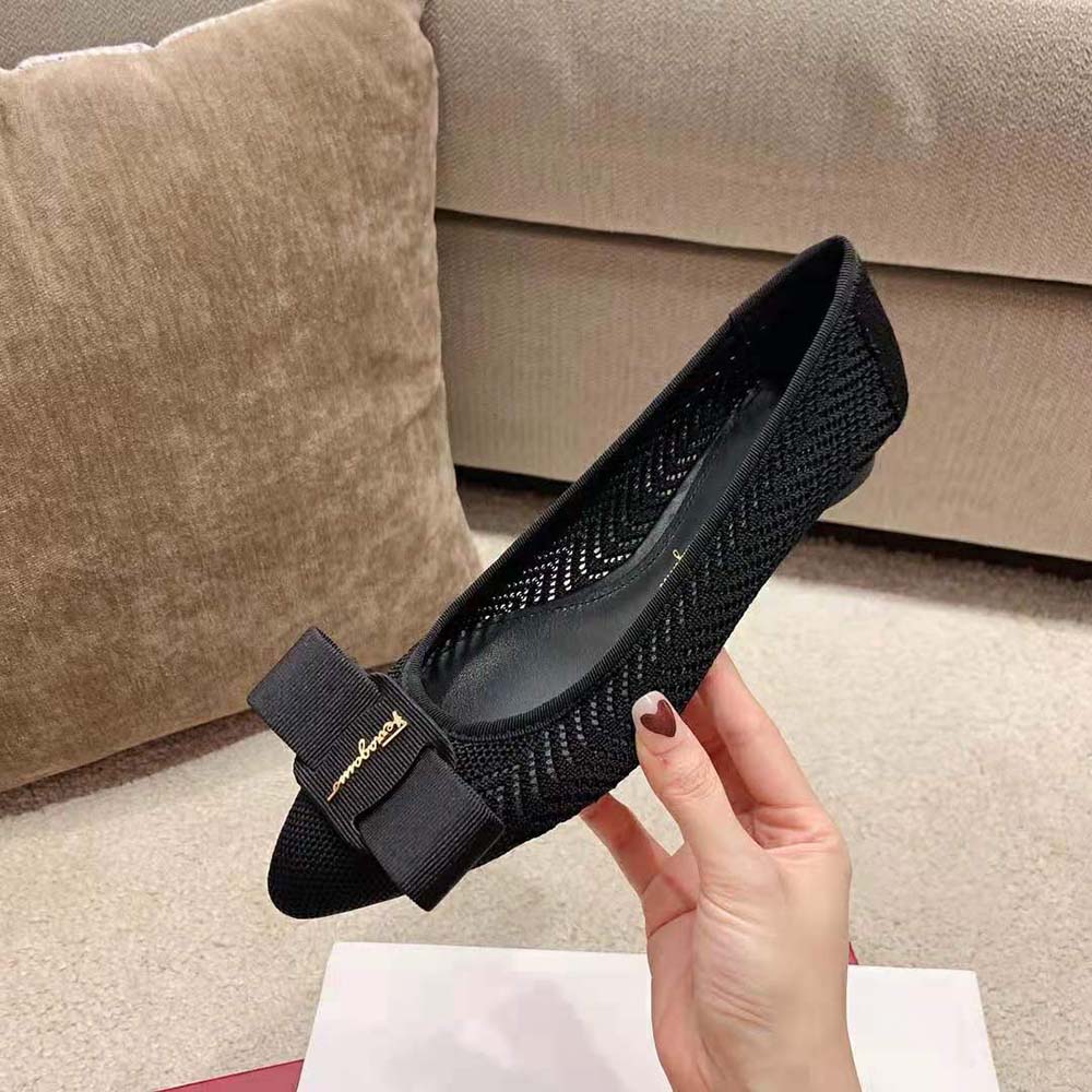Salvatore Ferragamo Women Viva Responsible Ballet Flat-Black - image 7