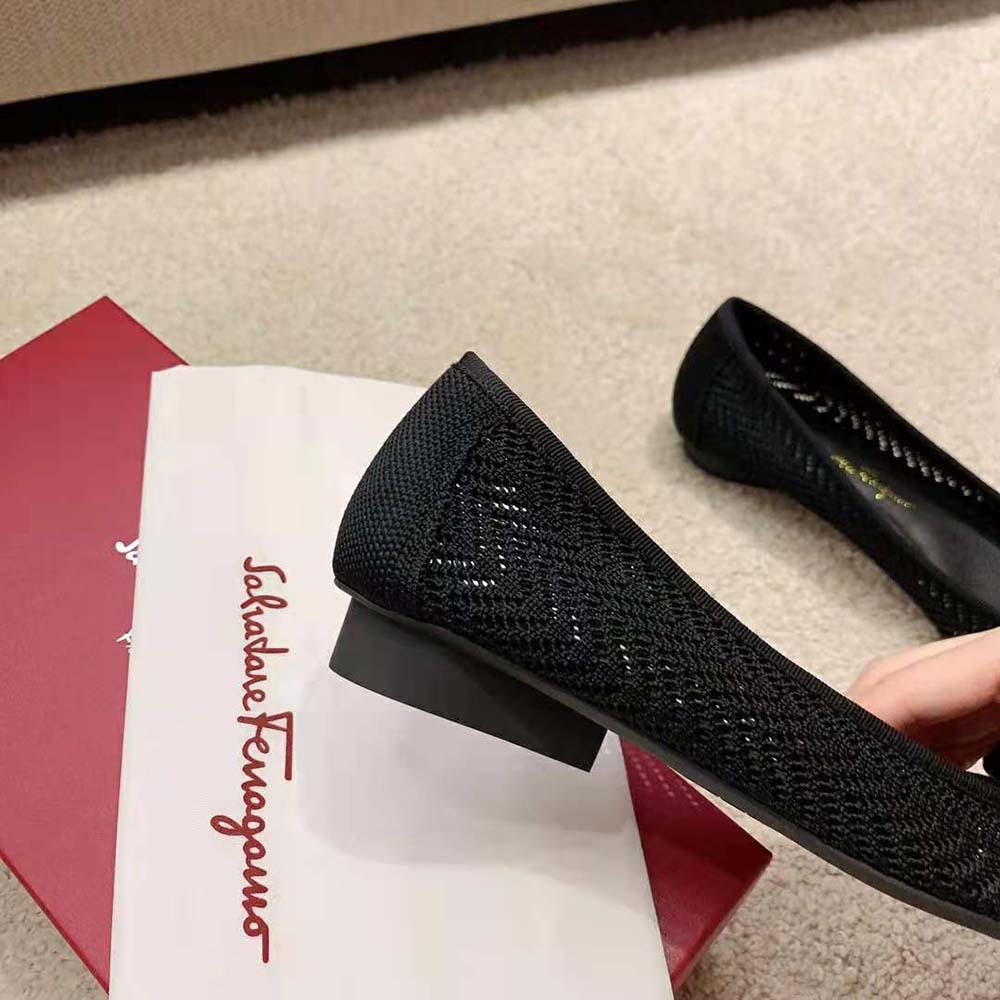 Salvatore Ferragamo Women Viva Responsible Ballet Flat-Black - image 9