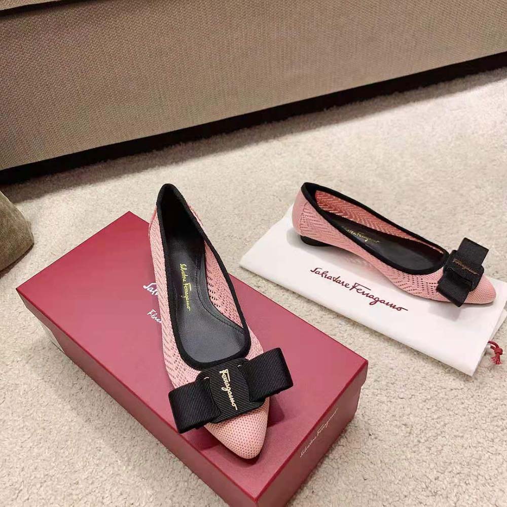 Salvatore Ferragamo Women Viva Responsible Ballet Flat-Pink - image 5
