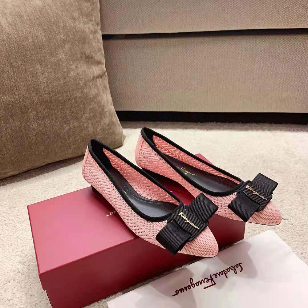 Salvatore Ferragamo Women Viva Responsible Ballet Flat-Pink - image 4