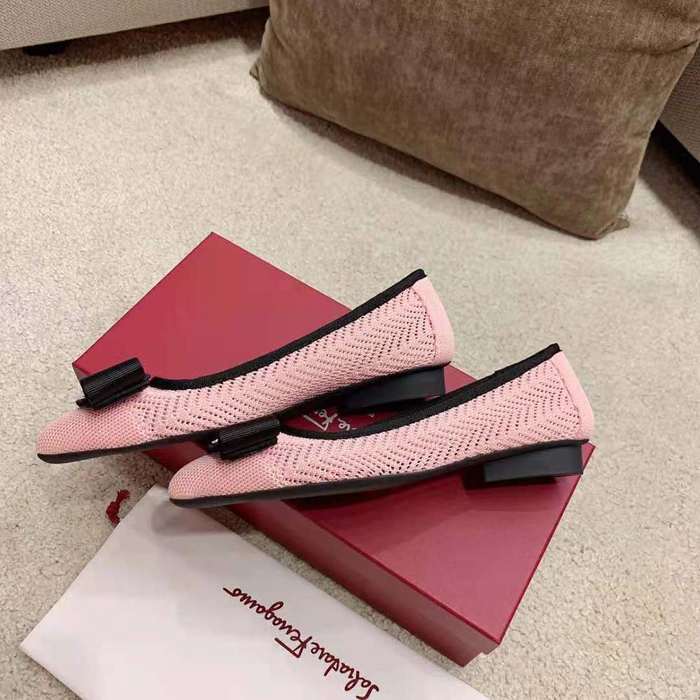 Salvatore Ferragamo Women Viva Responsible Ballet Flat-Pink - image 6