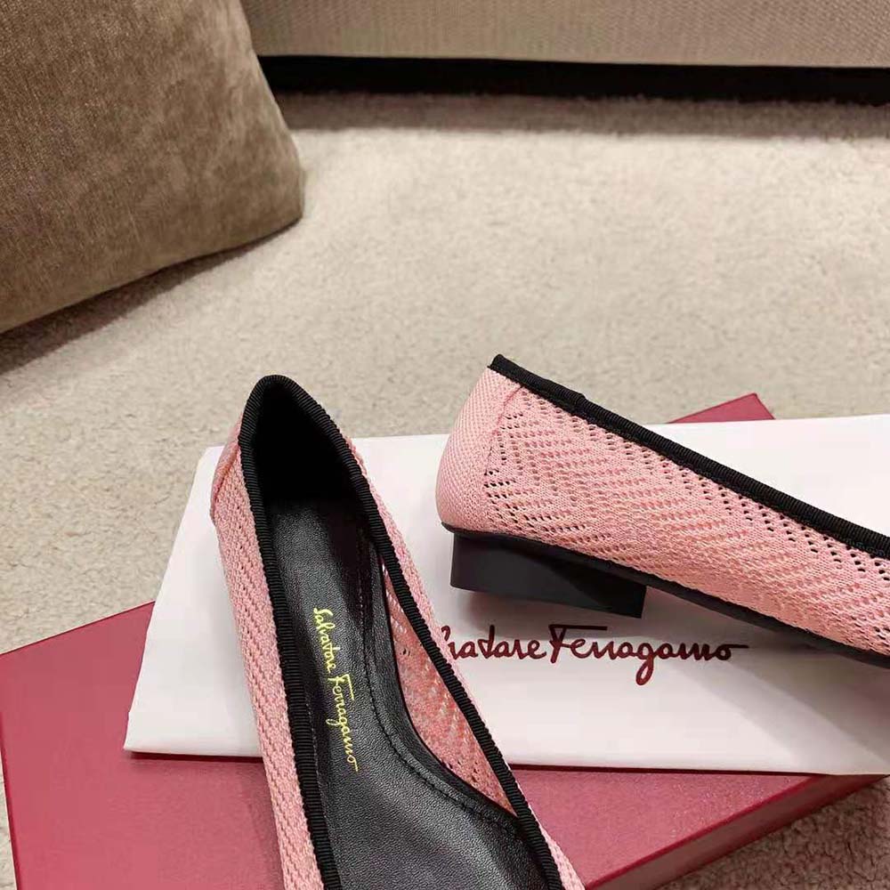 Salvatore Ferragamo Women Viva Responsible Ballet Flat-Pink - image 9