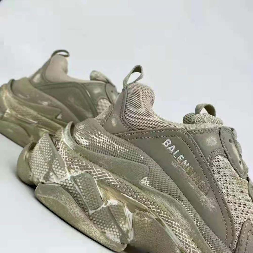 Balenciaga Women Triple S Faded Sneaker in Beige - image 9