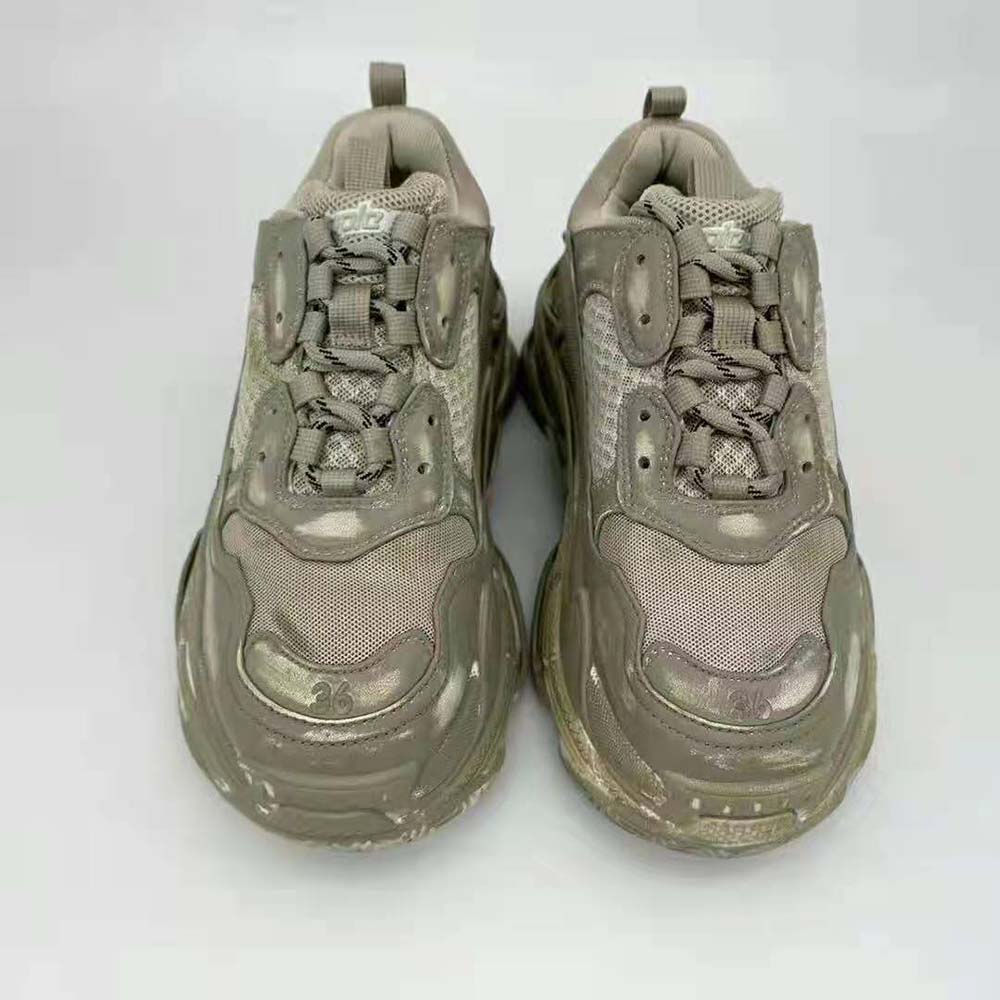 Balenciaga Women Triple S Faded Sneaker in Beige - image 5