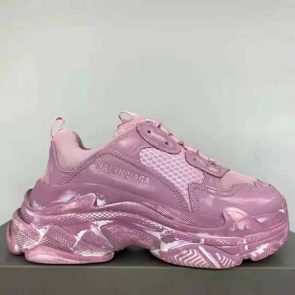 Balenciaga Women Triple S Faded Sneaker in Pink - image 4
