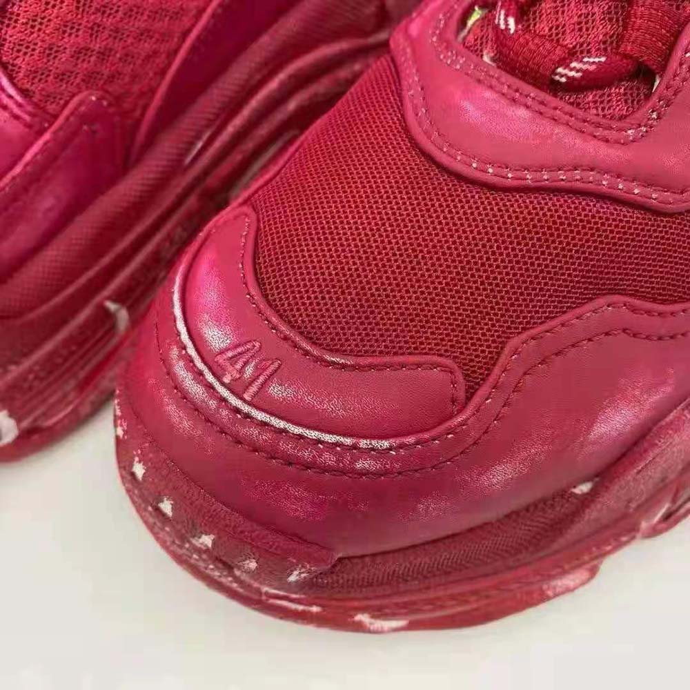 Balenciaga Women Triple S Faded Sneaker in Red - image 10