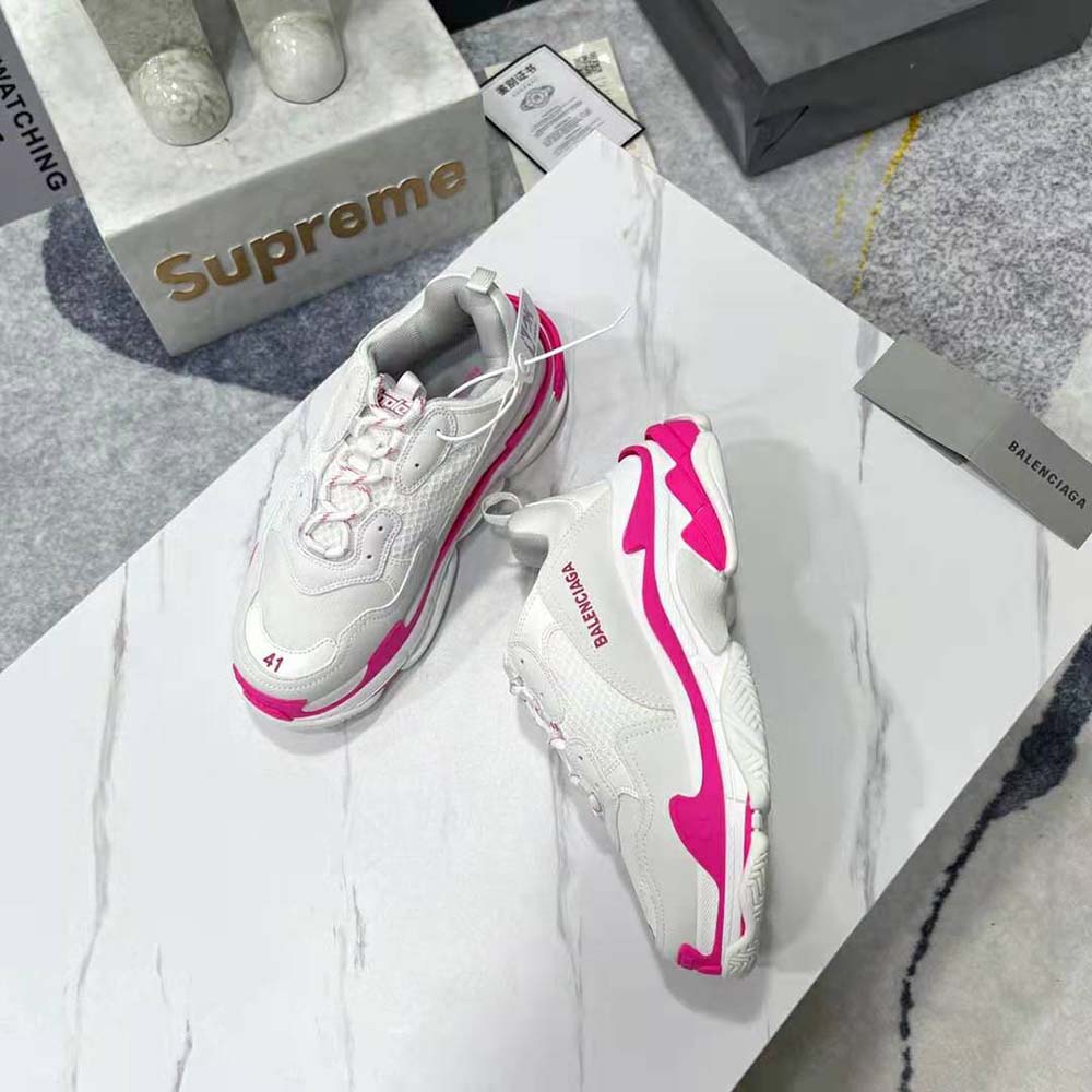 Balenciaga Women Triple S Sneaker in Fluo Pink - image 4
