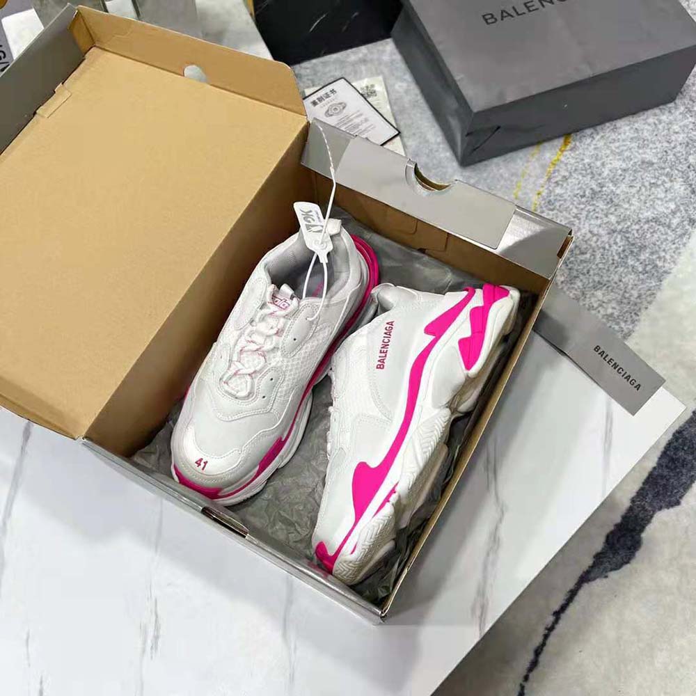 Balenciaga Women Triple S Sneaker in Fluo Pink - image 6