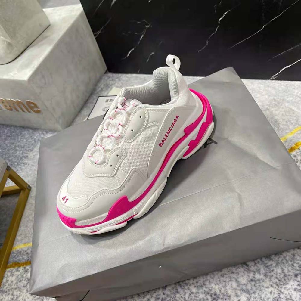 Balenciaga Women Triple S Sneaker in Fluo Pink - image 8