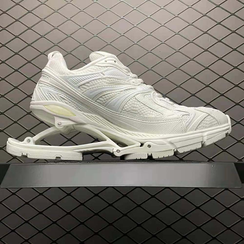 Top view showing lace-up closure on Balenciaga Women X-Pander Sneaker white
