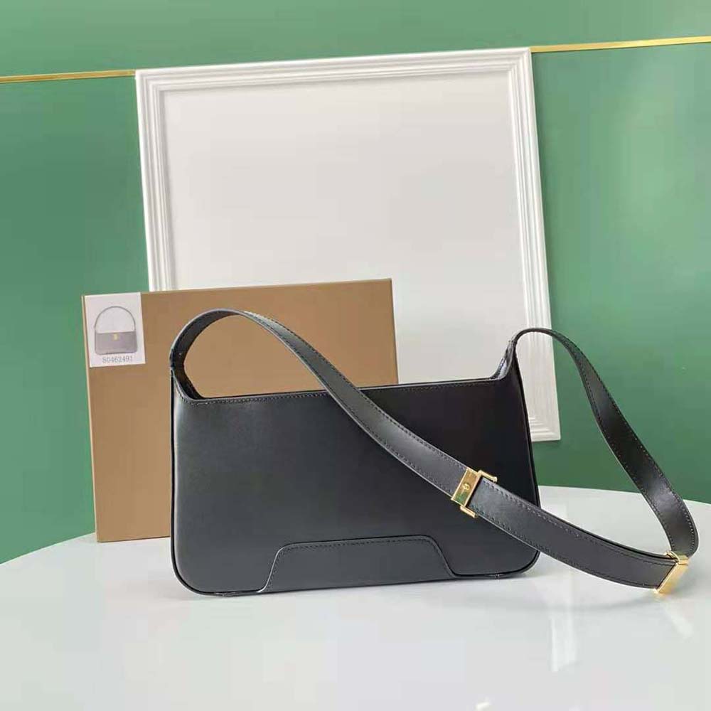 Burberry Women Leather TB Shoulder Bag-Black - image 4