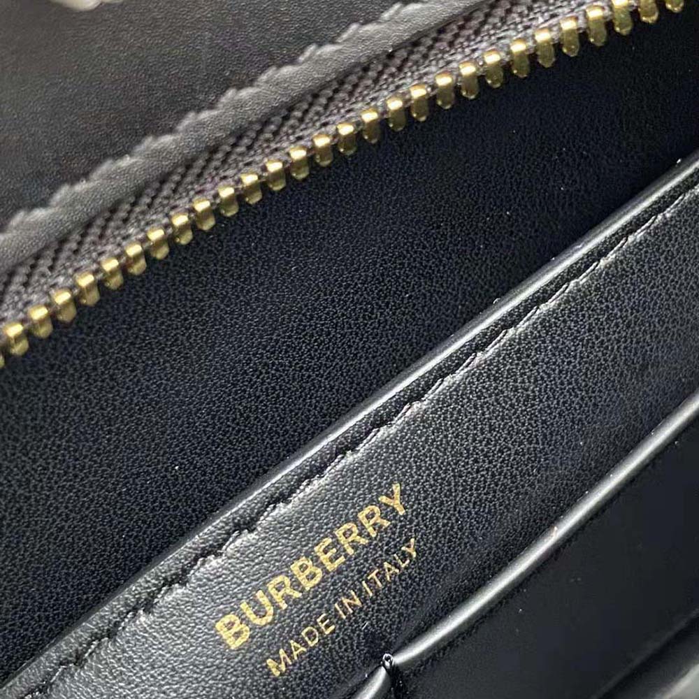 Burberry Women Leather TB Shoulder Bag-Black - image 9