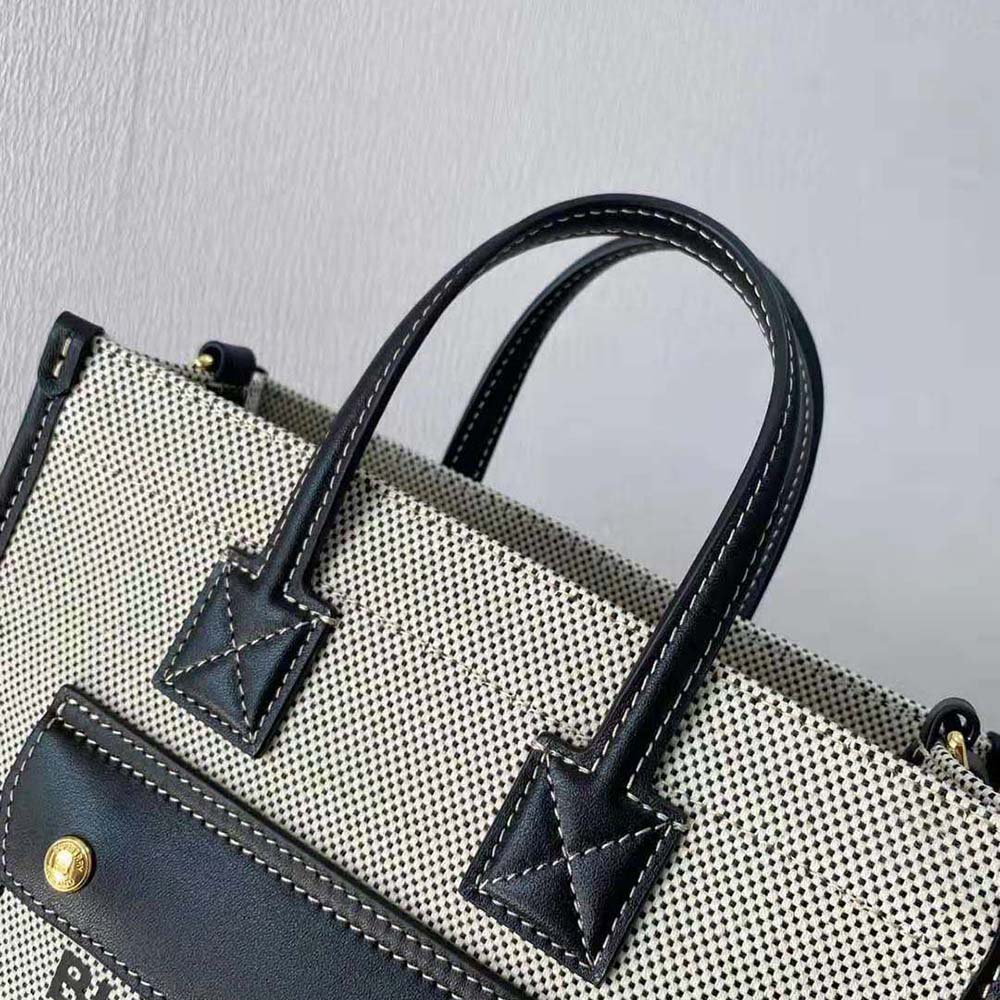 Burberry Women Mini Two-tone Canvas and Leather Freya Bag-Silver - image 10