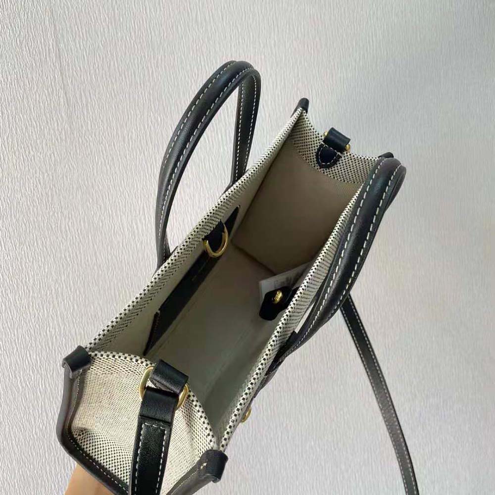 Burberry Women Mini Two-tone Canvas and Leather Freya Bag-Silver - image 8