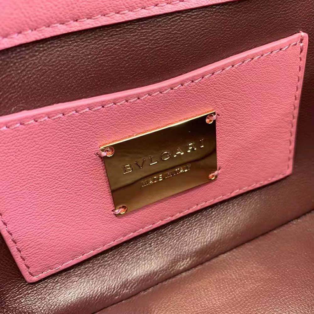 Bvlgari Women Serpenti Cabochon Crossbody Mini Bag-Pink - image 9