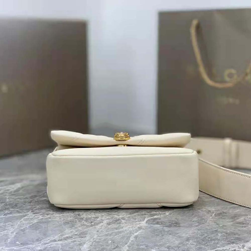Bvlgari Women Serpenti Cabochon Crossbody Mini Bag-White - image 5