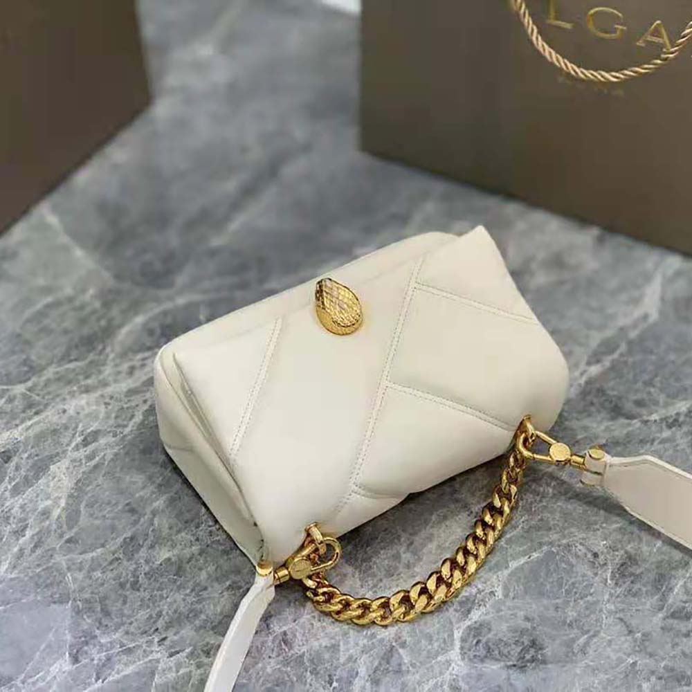 Bvlgari Women Serpenti Cabochon Crossbody Mini Bag-White - image 4