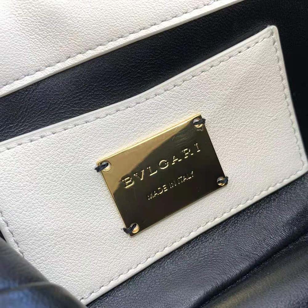 Bvlgari Women Serpenti Cabochon Crossbody Mini Bag-White - image 8