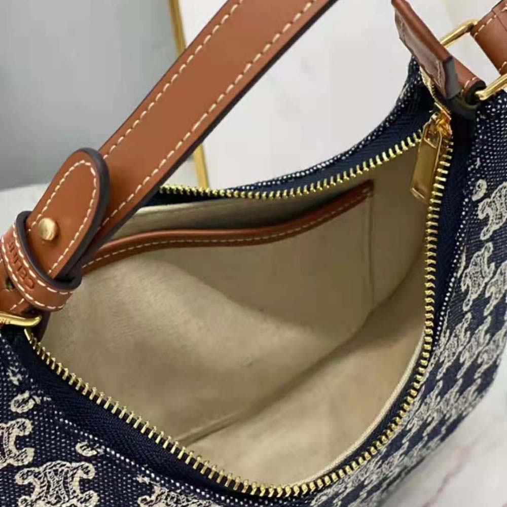 Celine Women Ava Bag in Textile with Triomphe Embroidery - image 8