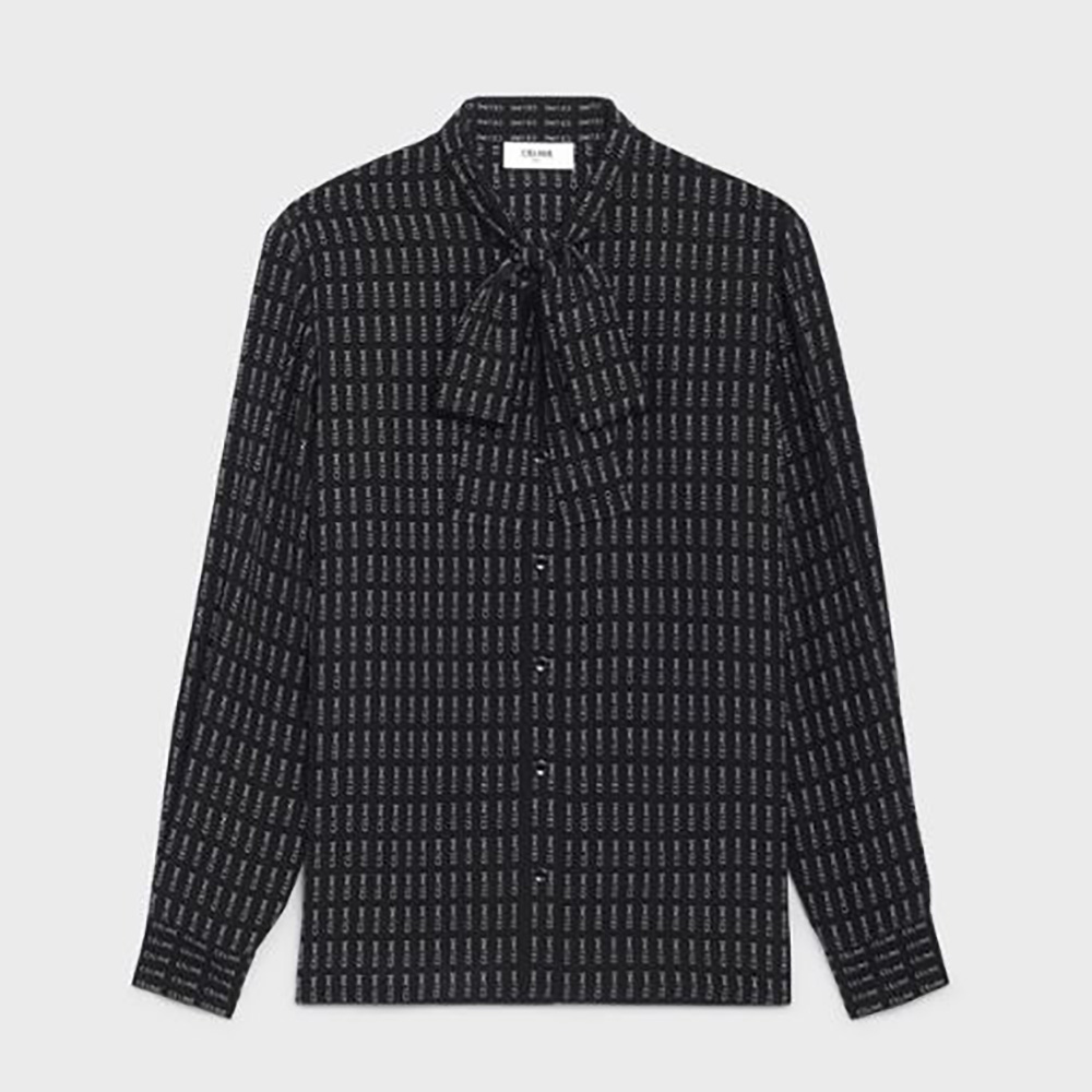 Celine Women Lavalliere Blouse in Crepe DE Chine - image 1