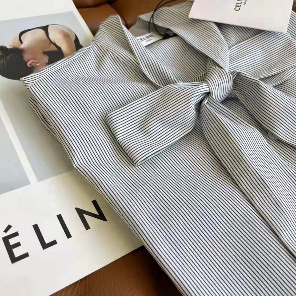 Celine Women Lavalliere Blouse in Silk Poplin - image 7