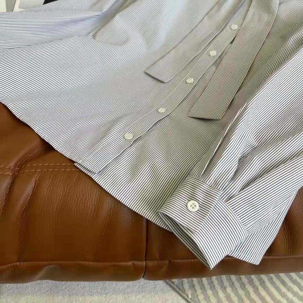 Celine Women Lavalliere Blouse in Silk Poplin - image 8