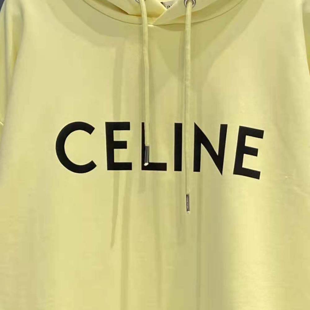 Celine Women Loose Celine Sweatshirt in Cotton-Yellow - image 8
