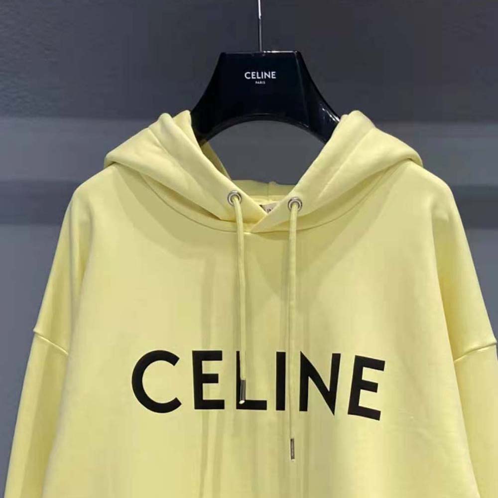 Celine Women Loose Celine Sweatshirt in Cotton-Yellow - image 6