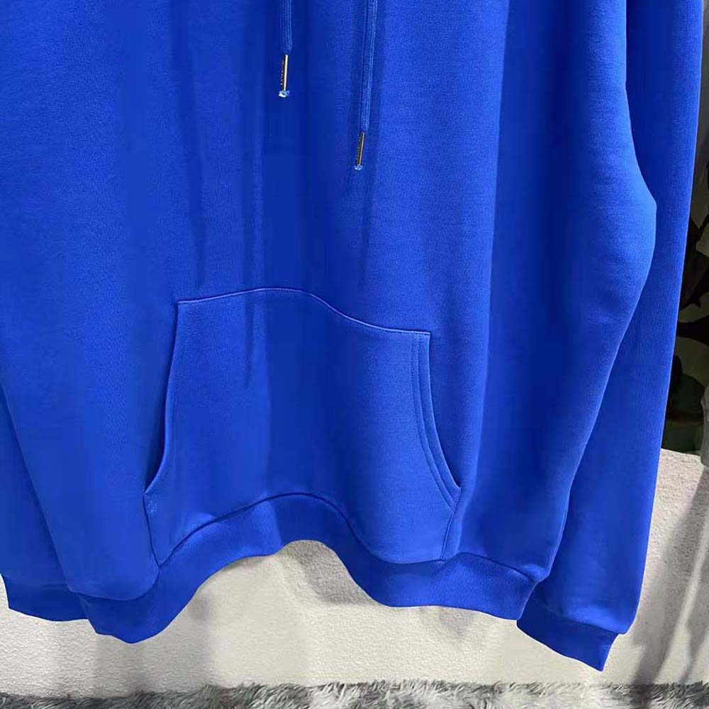 Celine Women Loose Sweatshirt in Cotton Fleece-Blue - image 6
