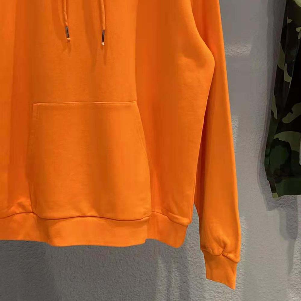 Celine Women Loose Sweatshirt in Cotton Fleece-Orange - image 9