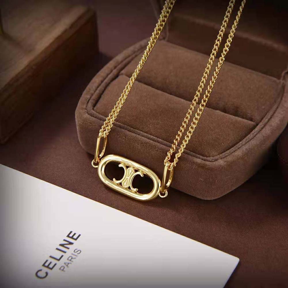 Celine Women Maillon Triomphe Necklace in Gold Brass - image 4