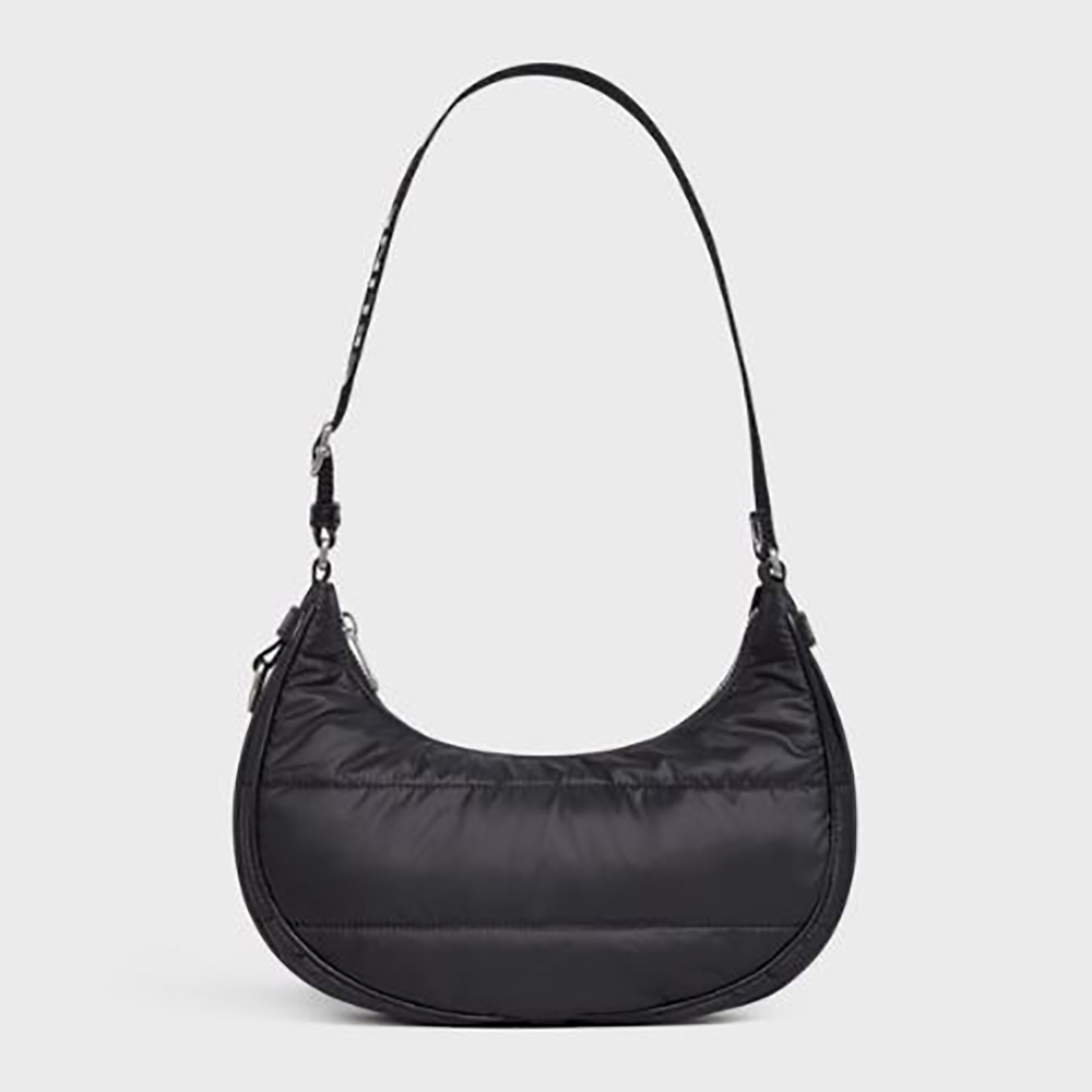 Celine Women Medium Ava Bag with Celine Strap in Quilted Nylon-Black - image 1