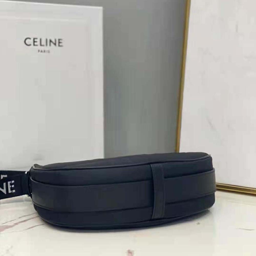 Celine Women Medium Ava Bag with Celine Strap in Quilted Nylon-Black - image 5