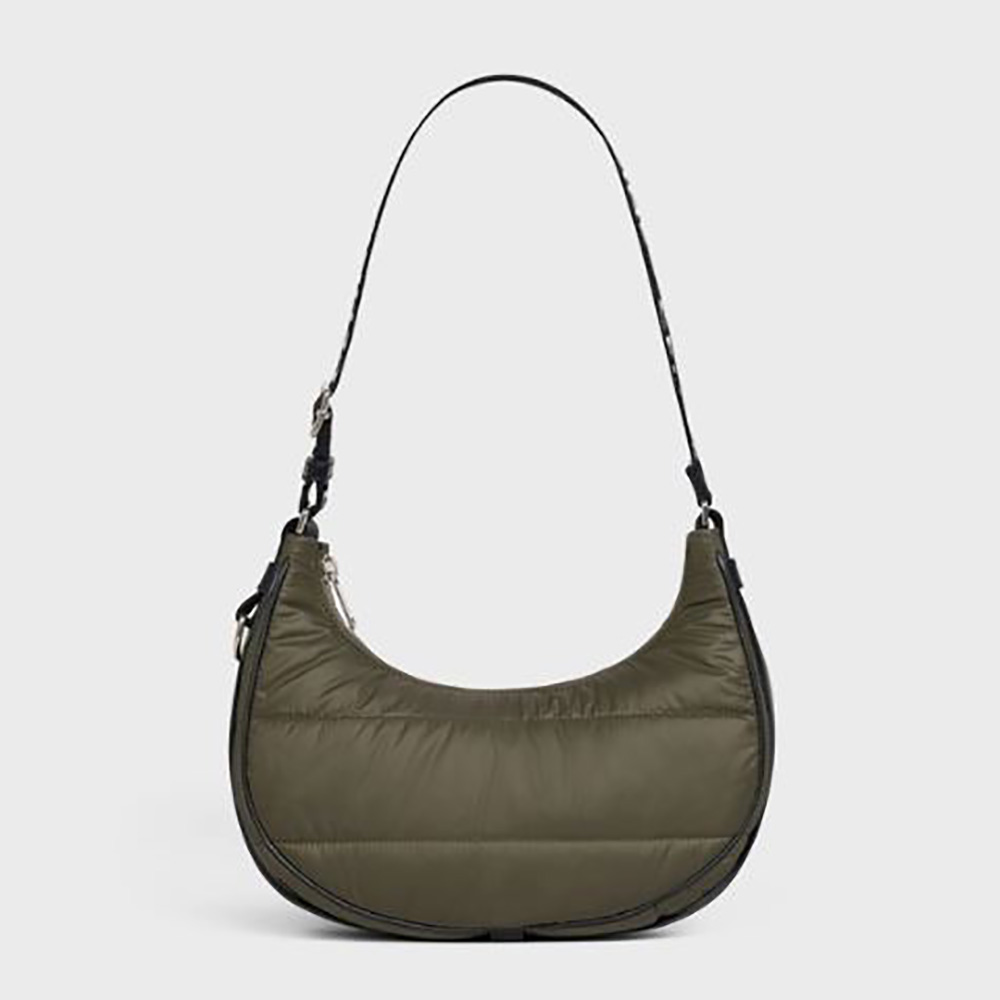 Celine Women Medium Ava Bag with Celine Strap in Quilted Nylon-Green - image 1