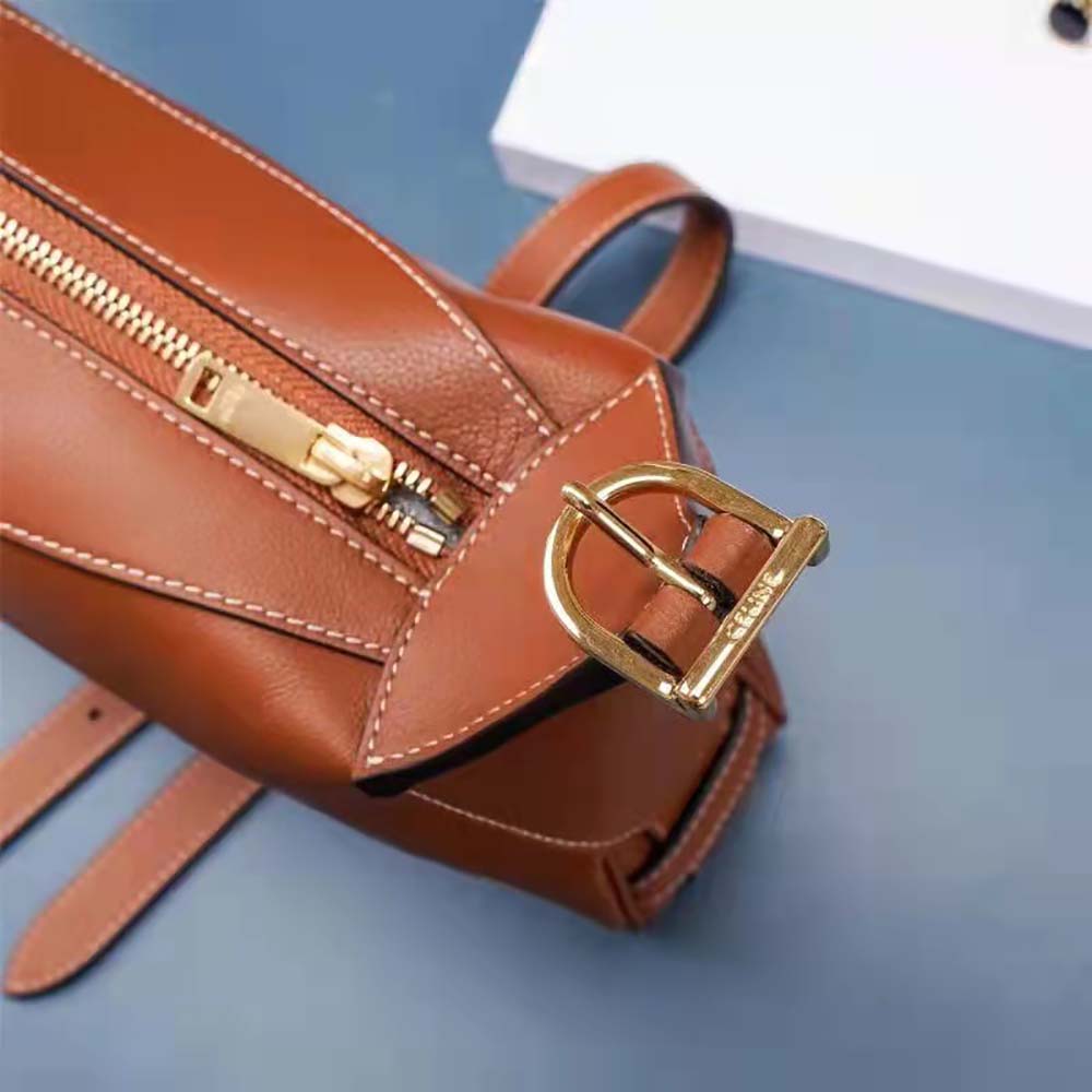 Celine Women Medium Romy in Supple Calfskin-Brown - image 6