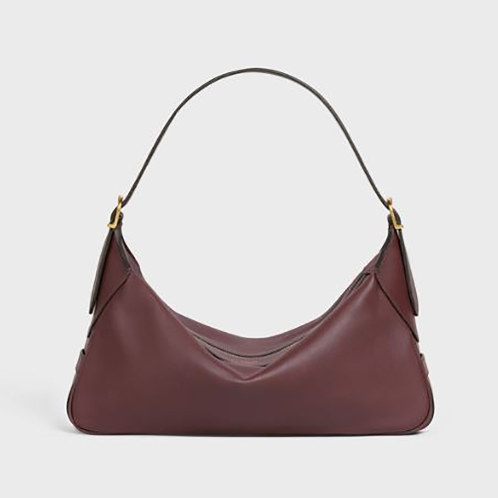 Celine Women Medium Romy in Supple Calfskin-Maroon - image 1