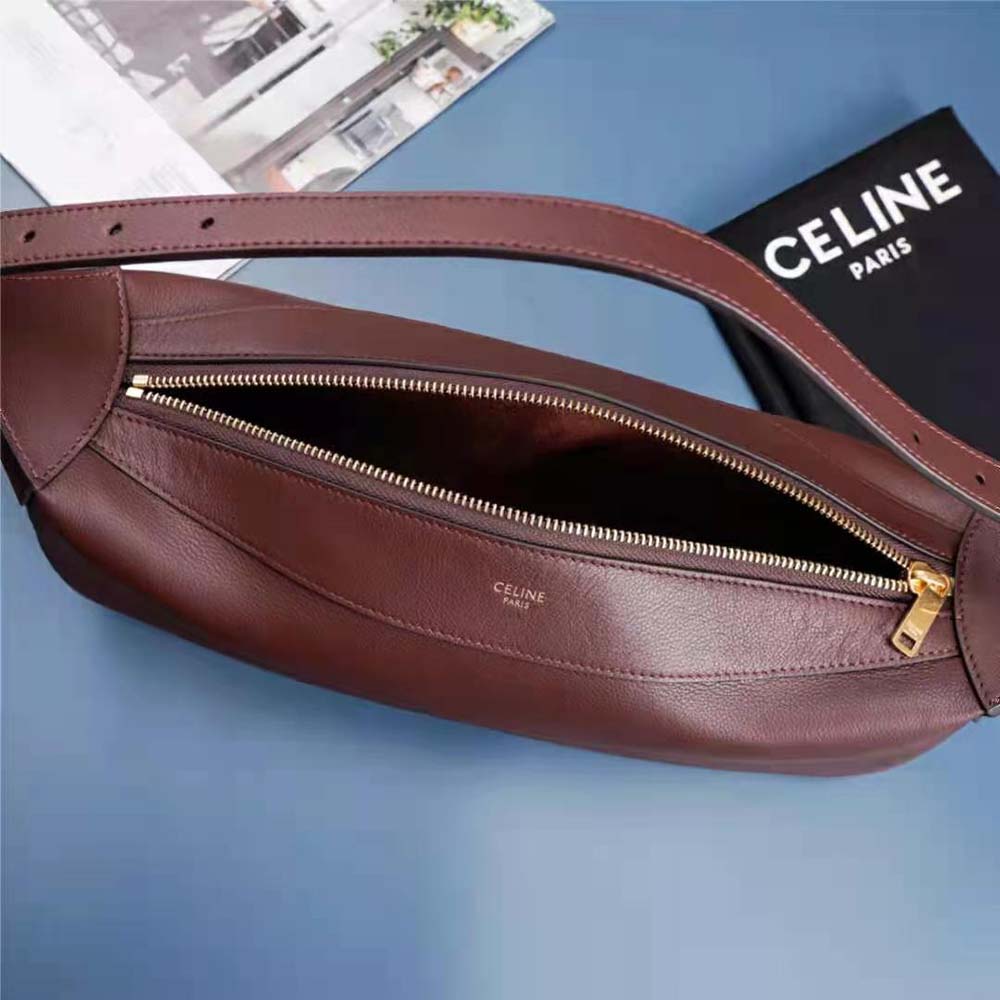 Celine Women Medium Romy in Supple Calfskin-Maroon - image 3