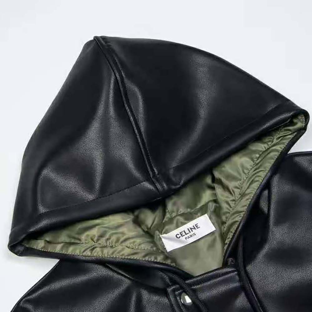Celine Women Oversized Blouson Jacket in Calfskin-Black - image 4