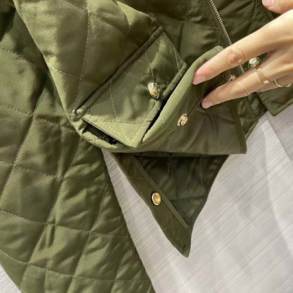 Celine Women Quilted Hunting Jacket in Lightweight Nylon - image 8