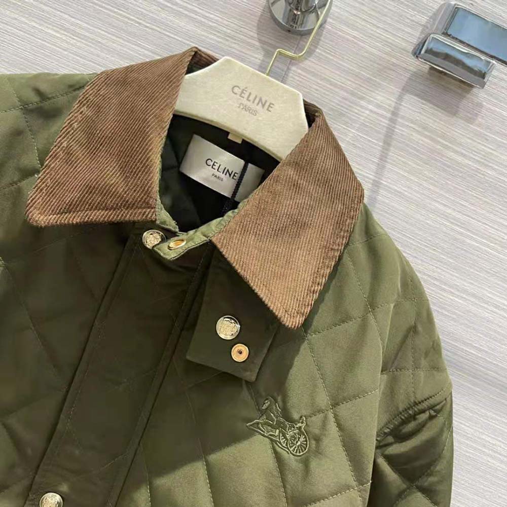 Celine Women Quilted Hunting Jacket in Lightweight Nylon - image 5