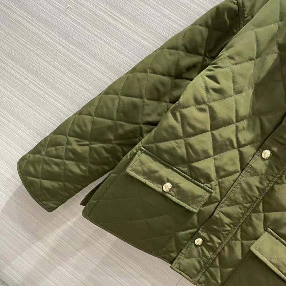 Celine Women Quilted Hunting Jacket in Lightweight Nylon - image 7