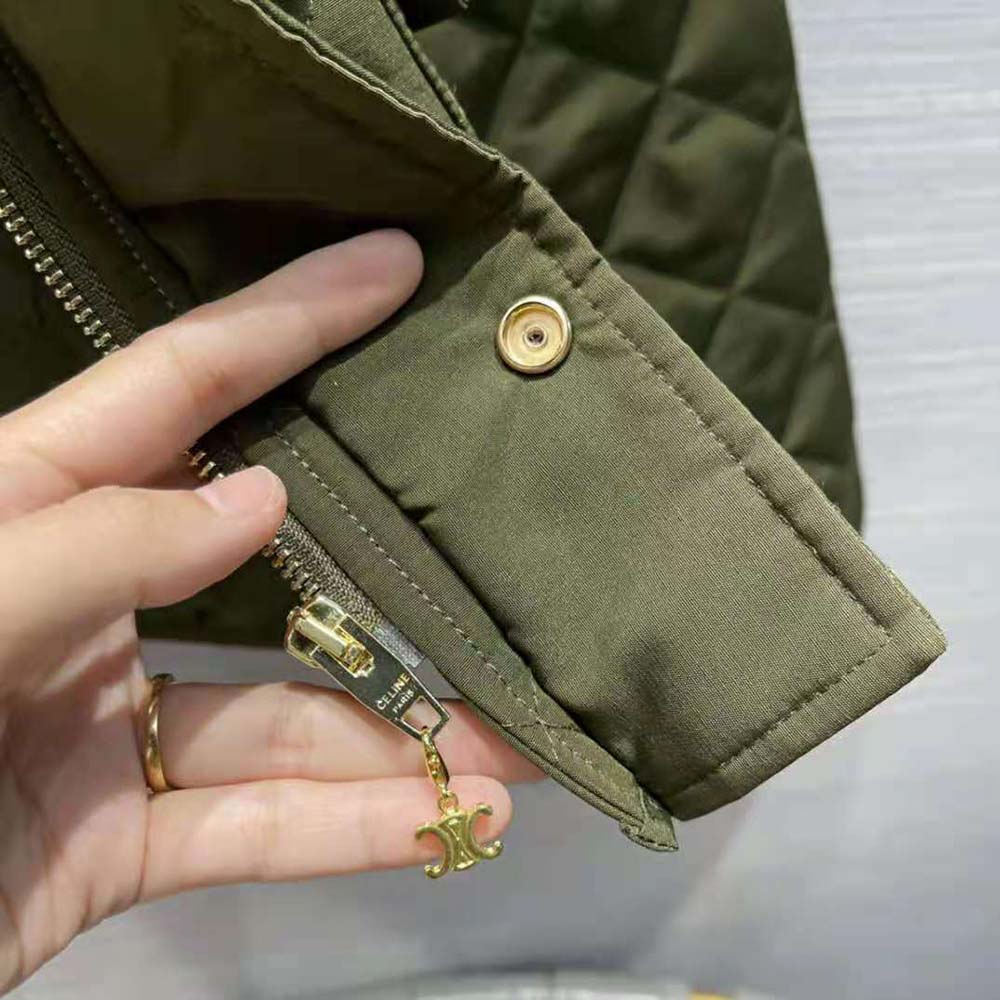 Celine Women Quilted Hunting Jacket in Lightweight Nylon - image 10
