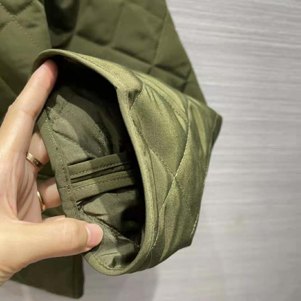 Celine Women Quilted Hunting Jacket in Lightweight Nylon - image 9