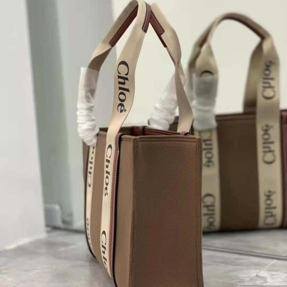 Chloe Women Medium Woody Tote Bag-Brown - image 4