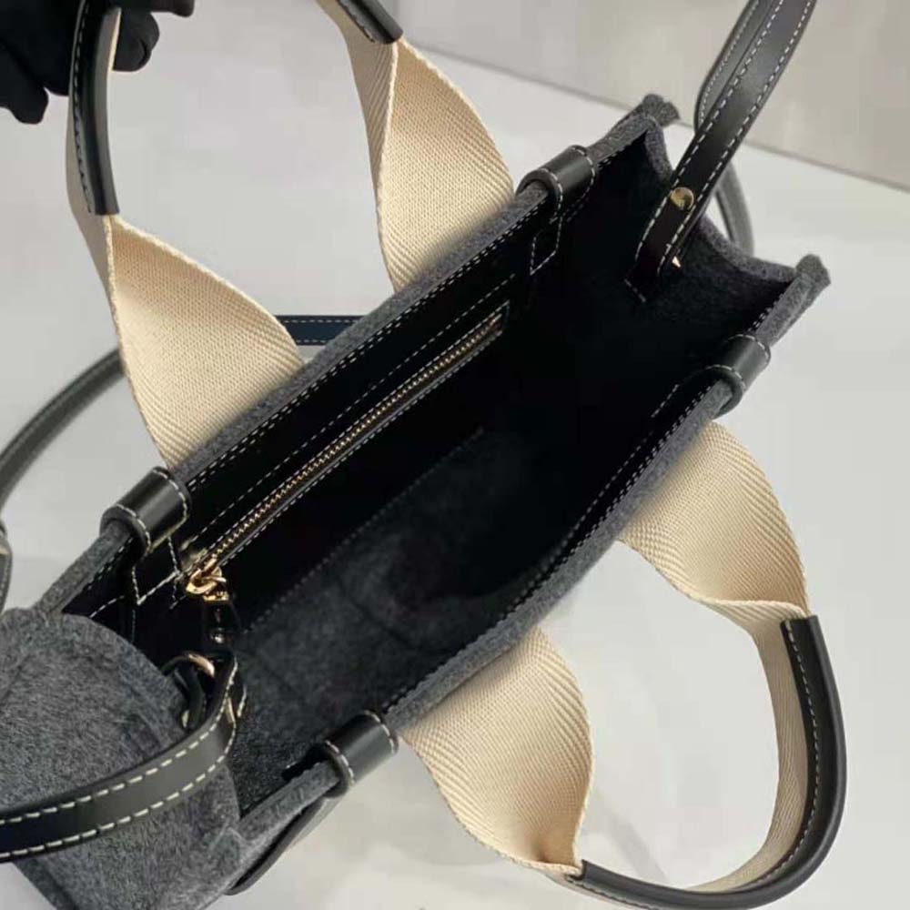 Chloe Women Small Woody Tote Bag with Strap-Gray - image 9