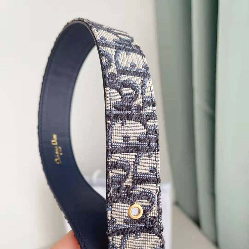 Dior Women 30 Montaigne Belt Blue Dior Oblique Jacquard 35 MM - image 10